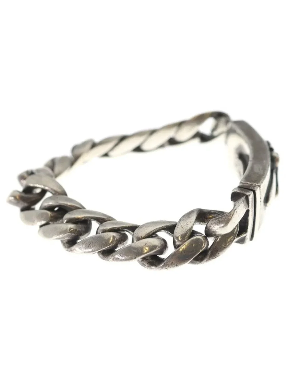 Chrome Hearts Vintage ID Dagger ID Classic Link Bracelet Silver